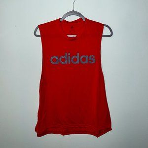 Red Cutoff Adidas Shirt